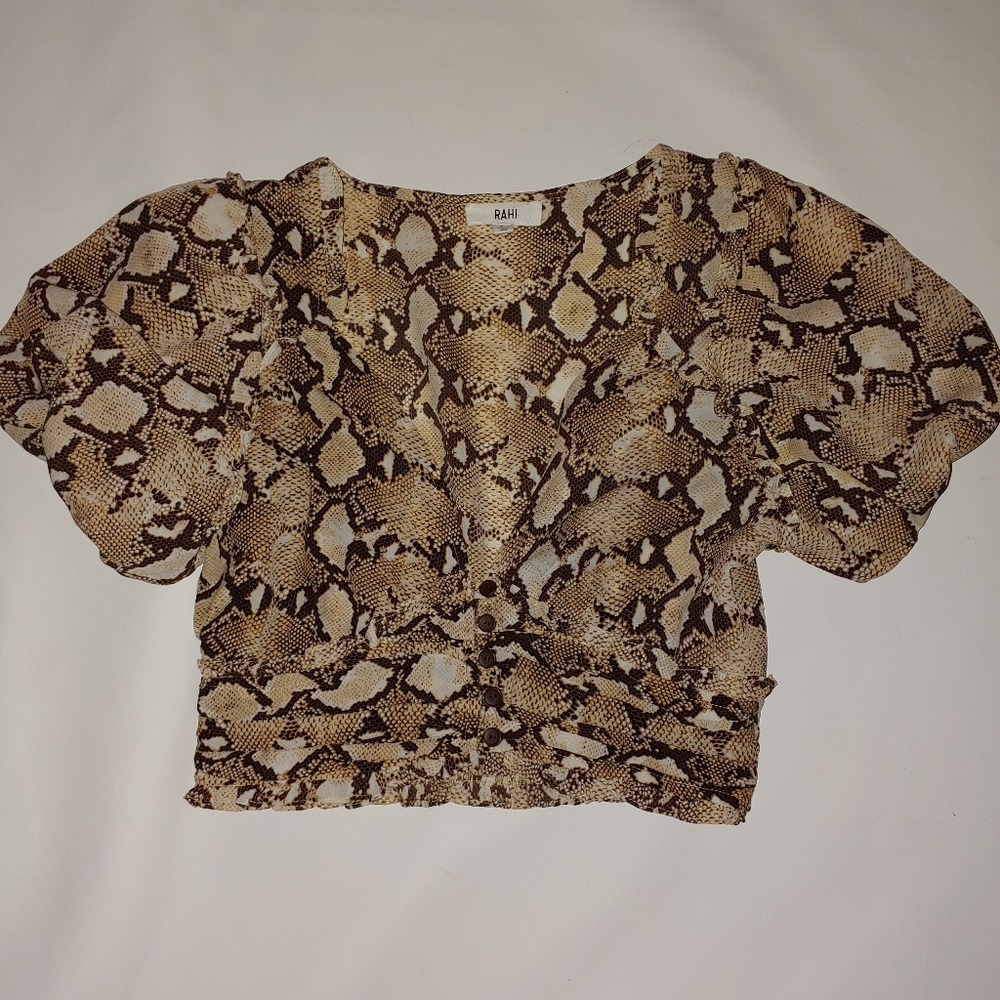 RAHI Snake Print Crop Top